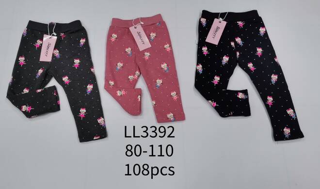 Leginsy dziewczęce LX3392 Mix KOLOR  80-110 1