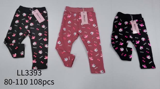 Leginsy dziewczęce LL3393 Mix KOLOR  80-110