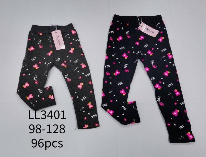 Leginsy dziewczęce LX3401 Mix KOLOR  98-128 1
