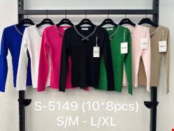 Sweter damskie S-5149 Mix kolor S/M-L/XL