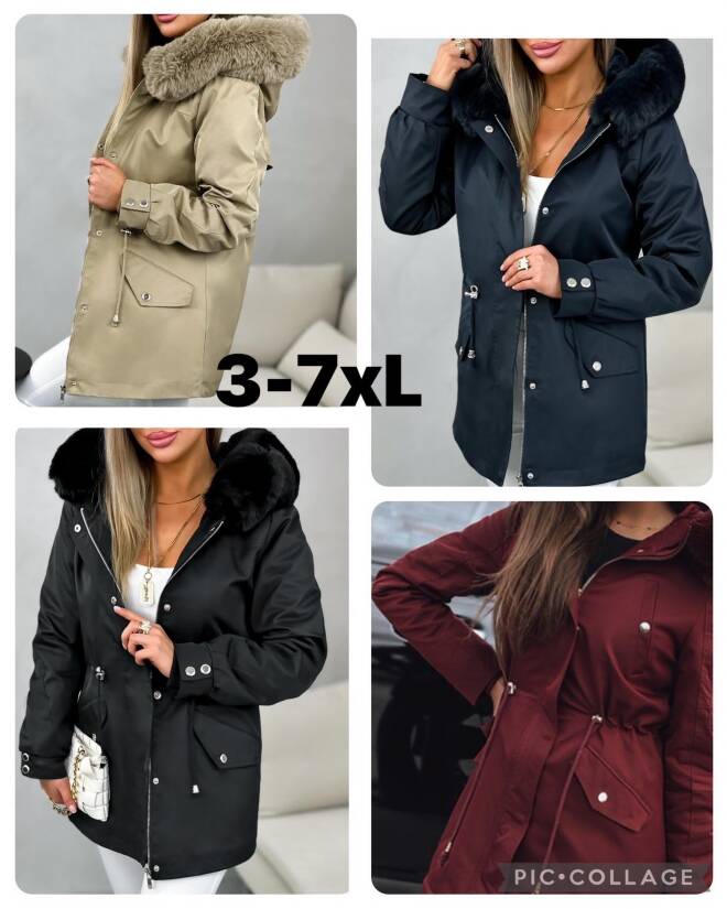 Kurtka damskie 3748 1 kolor  3XL-7XL