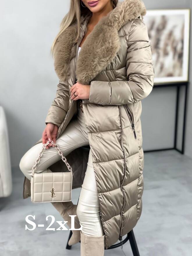 Płaszcze damskie 3781 1 kolor  S-2XL