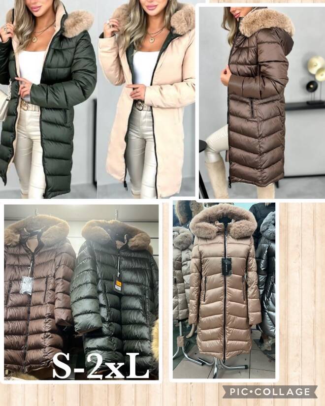 Płaszcze damskie 3782 1 kolor  S-2XL