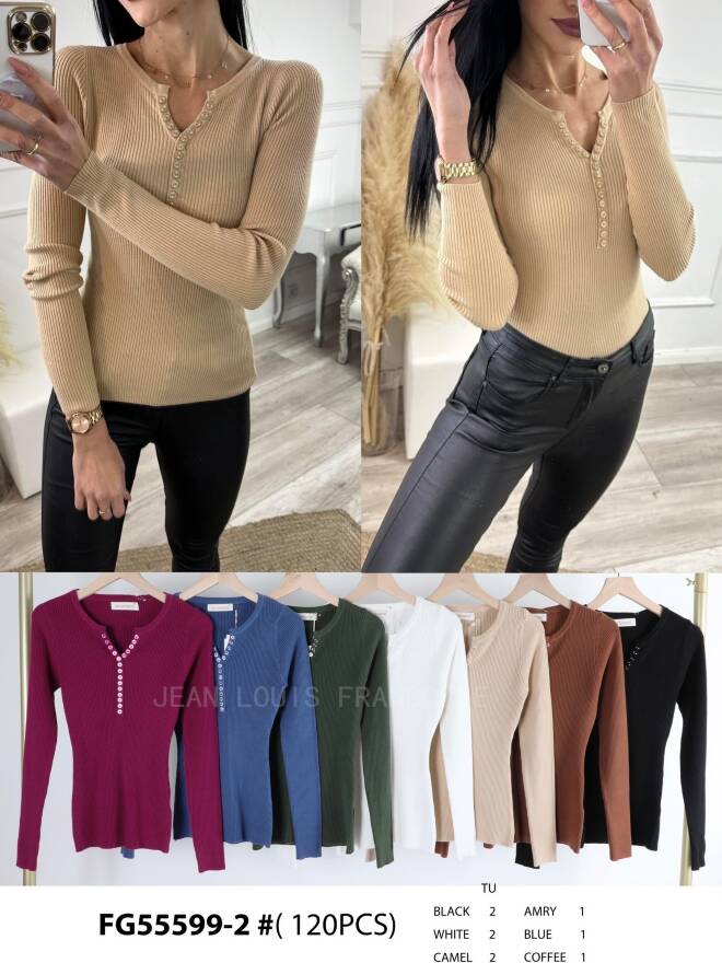 Sweter damskie FG55599-2 Mix KOLOR  Standard 1
