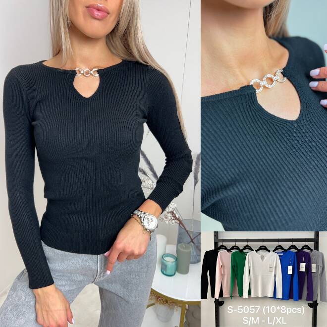 Sweter damskie S-5057 Mix KOLOR  S/M-L/XL