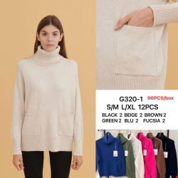 Sweter damskie G320-1 Mix KOLOR  S/M-L/XL