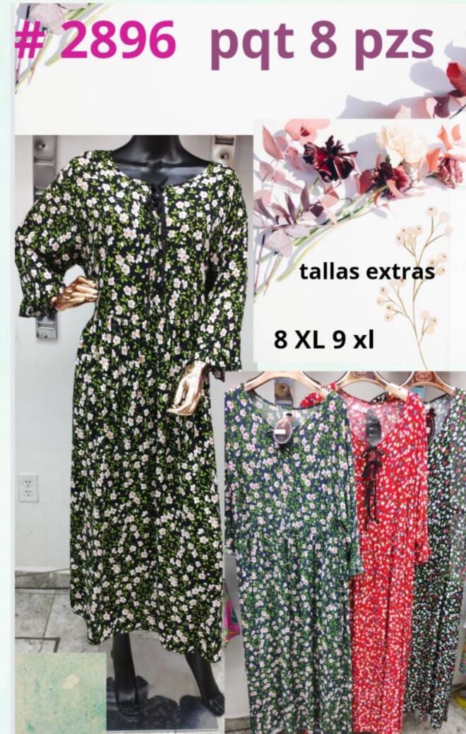 Sukienka damskie 2896 Mix KOLOR  8XL-9XL