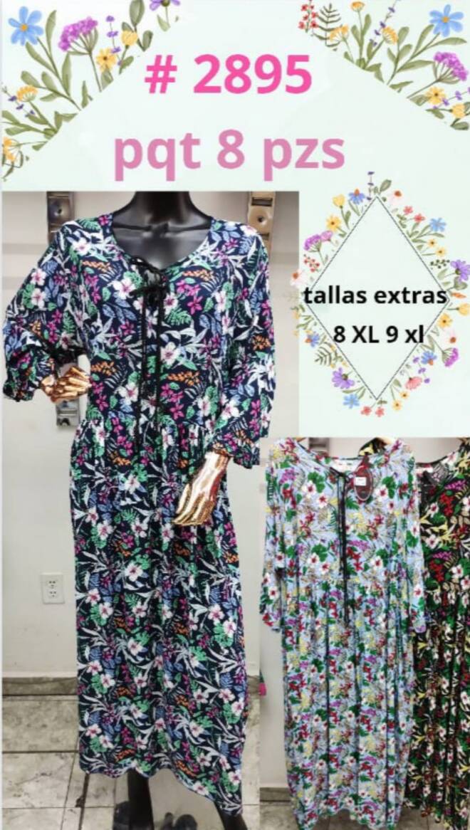 Sukienka damskie 2895 Mix KOLOR  8XL-9XL