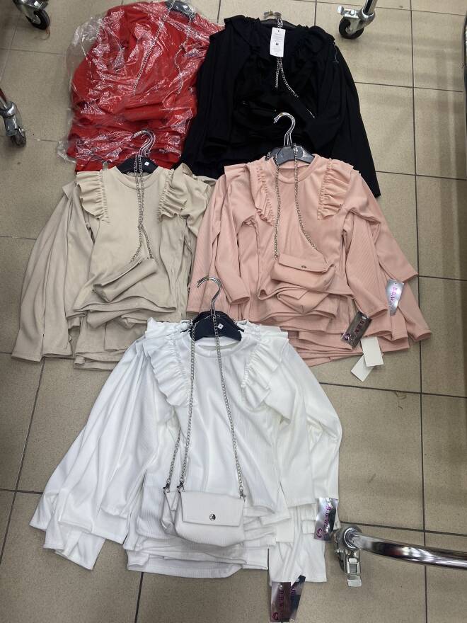 Bluzka dziewczęca 4363 1 kolor  4-14