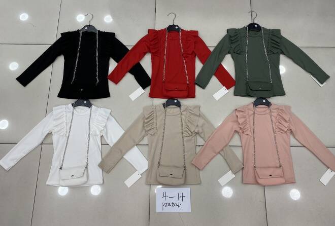 Bluzka dziewczęca 4368 1 kolor  4-14 1