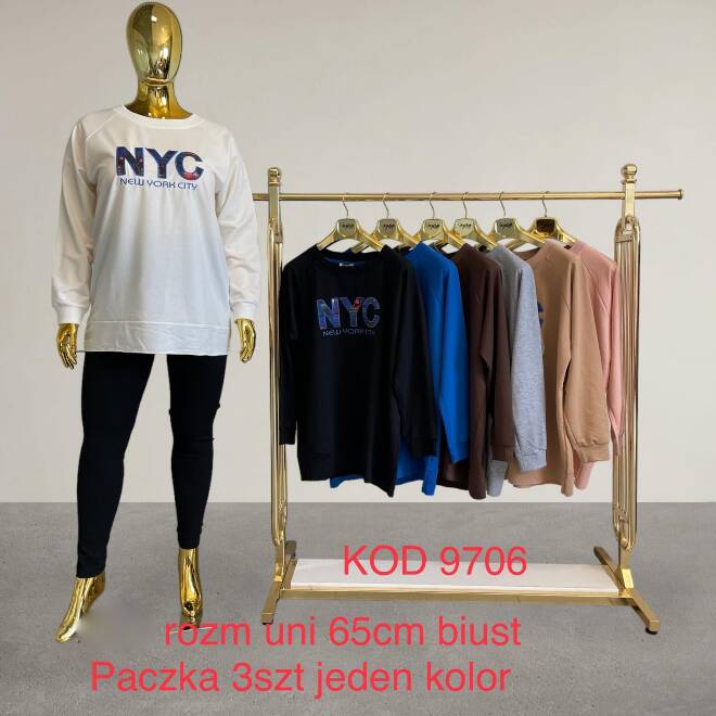 Bluza damskie 9706 Mix KOLOR  Standard (Towar Tureckie) 1
