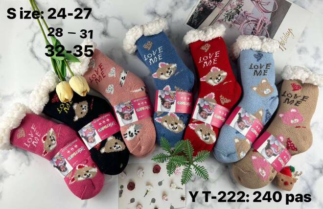 Kapcie-skarpety dziecięce YT-222 Mix KOLOR  24-35