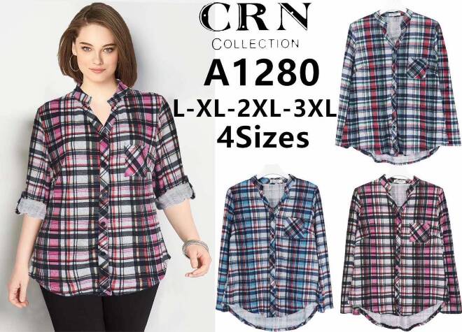 Koszula damskie A1280 Mix KOLOR  L-3XL