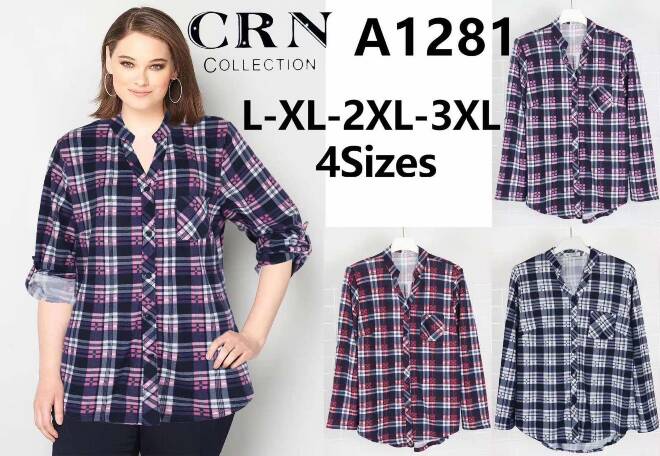 Koszula damskie A1281 Mix KOLOR  L-3XL