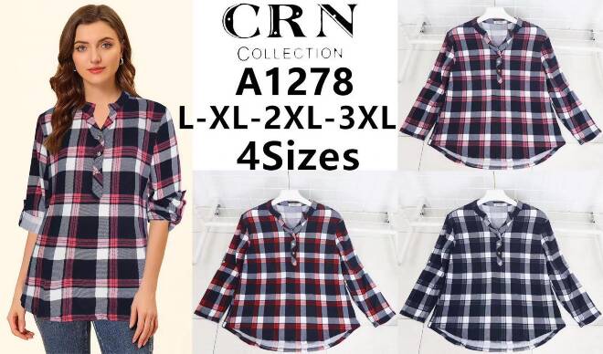 Koszula damskie A1278 Mix KOLOR  L-3XL