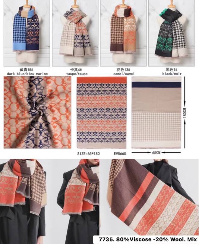 Szalik damskie 7735 Mix KOLOR  Standard 1