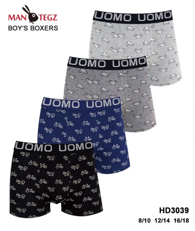 Bokserki chłopięce HD3039 Mix KOLOR  8-18