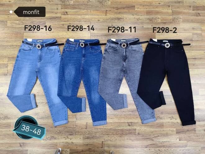 Jeansy damskie F298-16 1 kolor  38-48