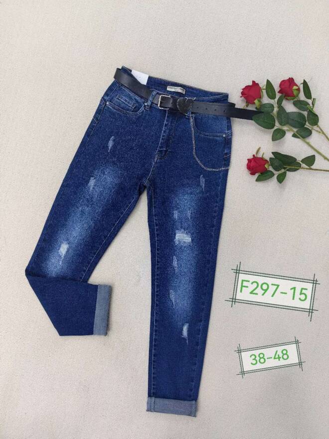 Jeansy damskie F297-15 1 kolor  38-48