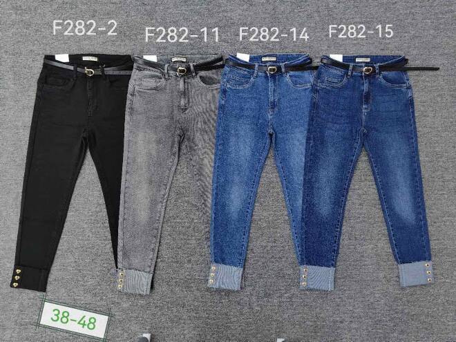 Jeansy damskie F282-2 1 kolor  38-48 1