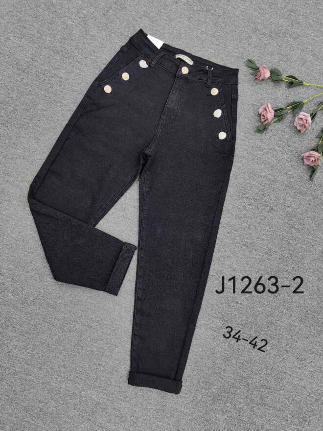 Jeansy damskie J1263-2 1 kolor  34-42