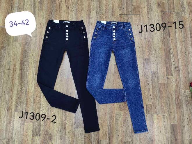 Jeansy damskie J1309-2 1 kolor  34-42 1