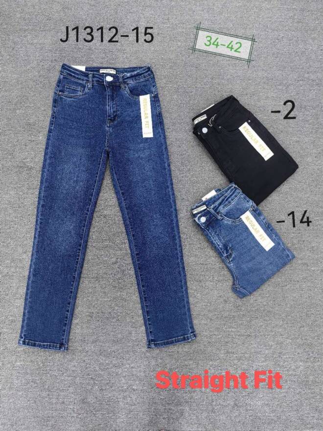 Jeansy damskie J1312-15 1 kolor  34-42