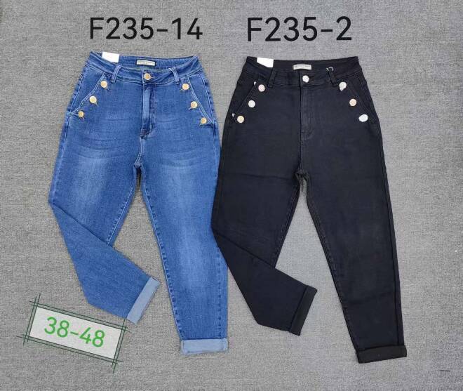 Jeansy damskie F235-14 1 kolor  38-48 1