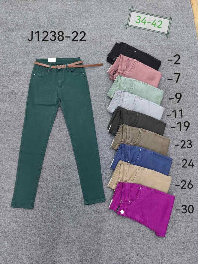 Jeansy damskie J1238-22 1 kolor  34-42