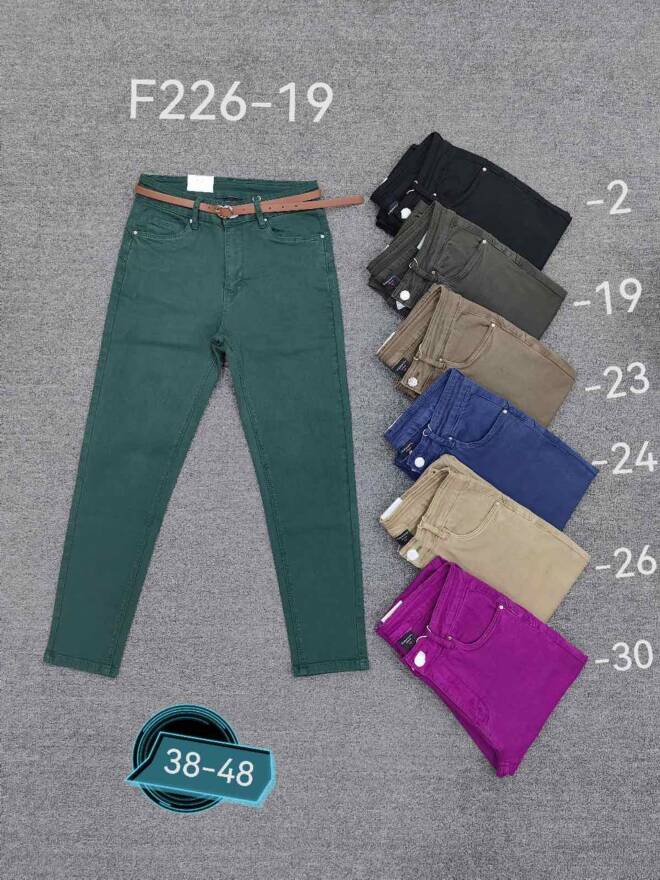 Jeansy damskie F226-19 1 kolor  38-48