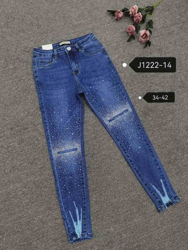Jeansy damskie J1222-14 1 kolor  34-42 1