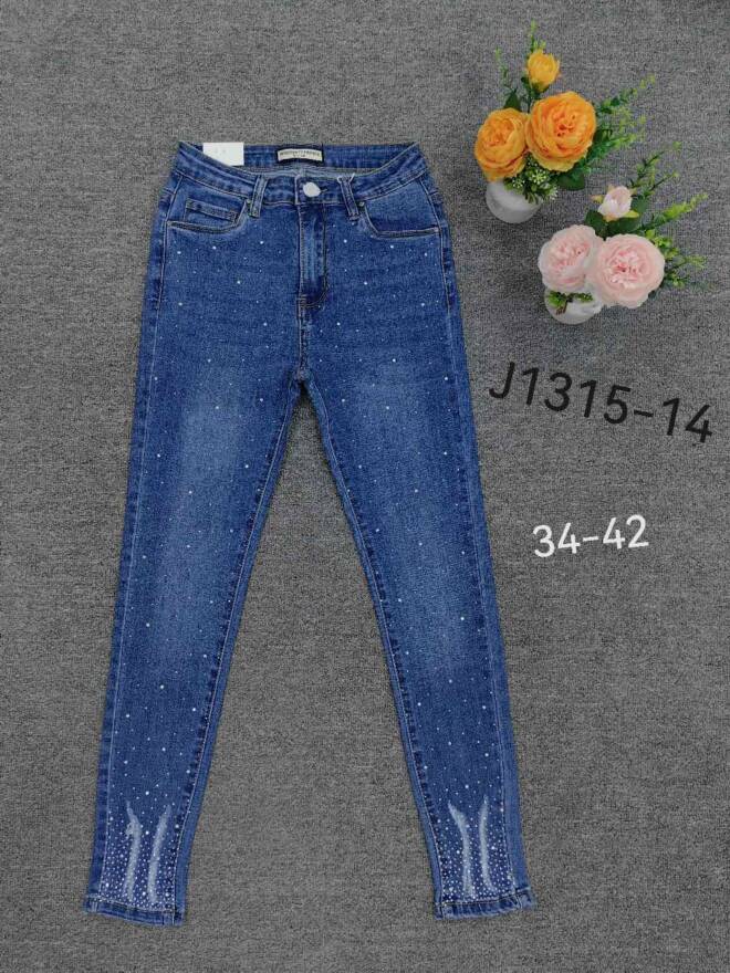 Jeansy damskie J1315-14 1 kolor  34-42