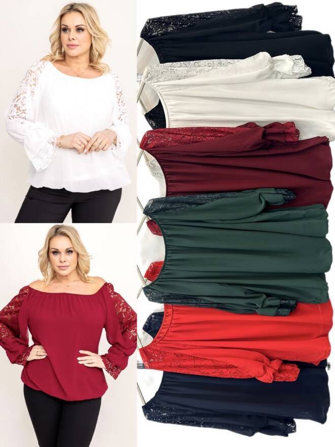 Bluzka damskie 5346 Mix KOLOR  Standard (Towar Włoskie)