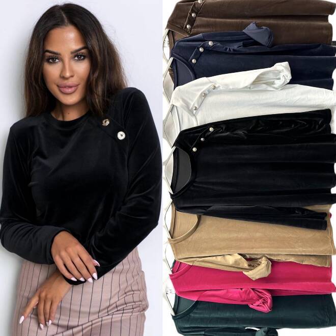 Bluzka damskie 5349 Mix KOLOR  Standard (Towar Włoskie)