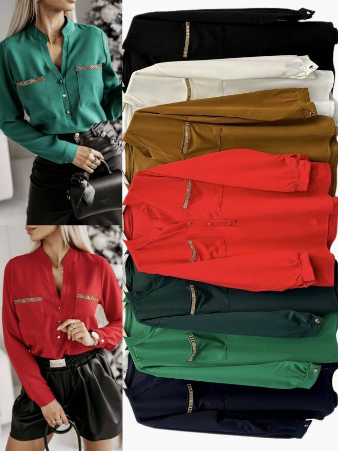 Bluzka damskie 5352 Mix KOLOR  Standard (Towar Włoskie)