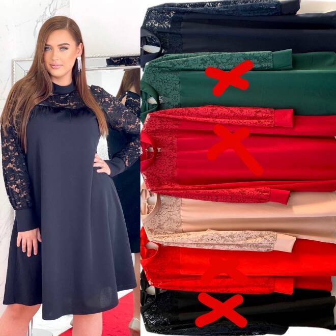 Sukienka damskie 5355 Mix KOLOR  Standard (Towar Włoskie)