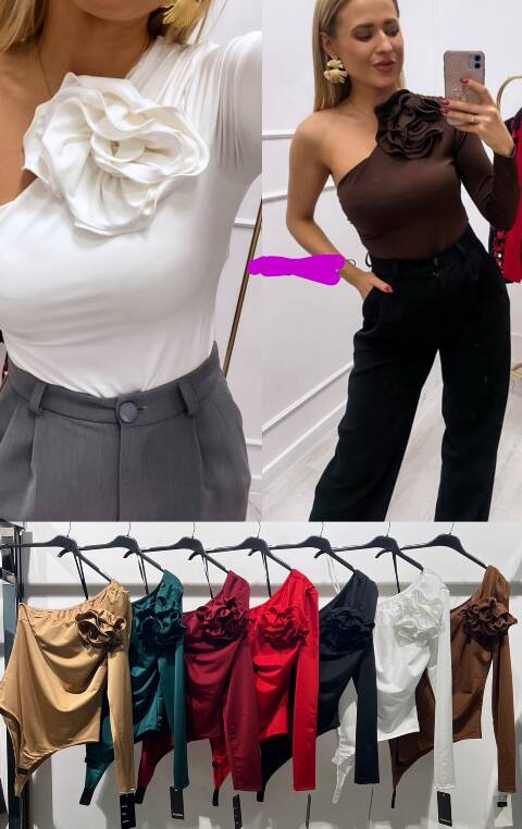 Body damskie 2084 Mix kolor Standard (Towar Włoskie)