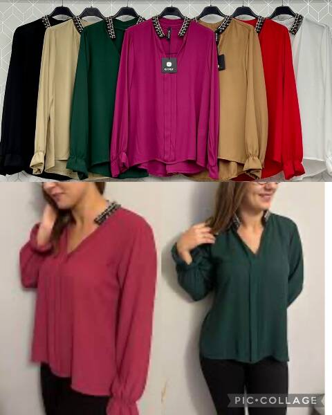 Bluzka damskie 2296 Mix kolor Sandard (Towar Włoskie)