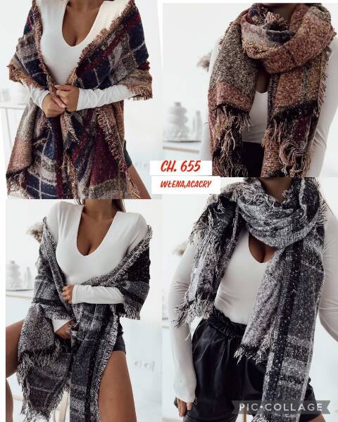 Szaliki damskie CH655 Mix kolor Standard 1