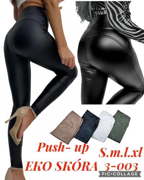 Spodnie z eko-skóry damskie 3003 1 kolor S-XL 1