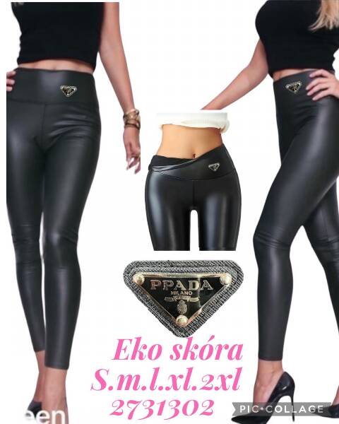 Spodnie z eko-skóry damskie 2731302 1 kolor S-2XL 1
