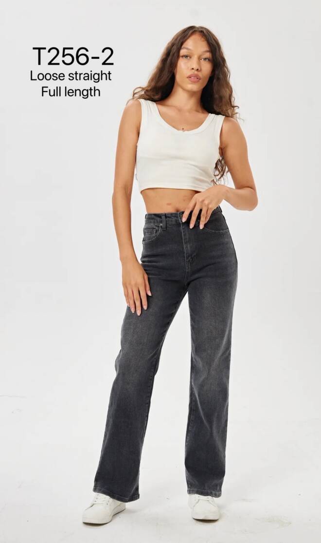Jeansy damskie T256-2 1 kolor  34-42