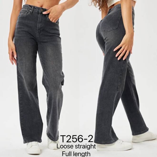 Jeansy damskie T256-2 1 kolor  34-42 1
