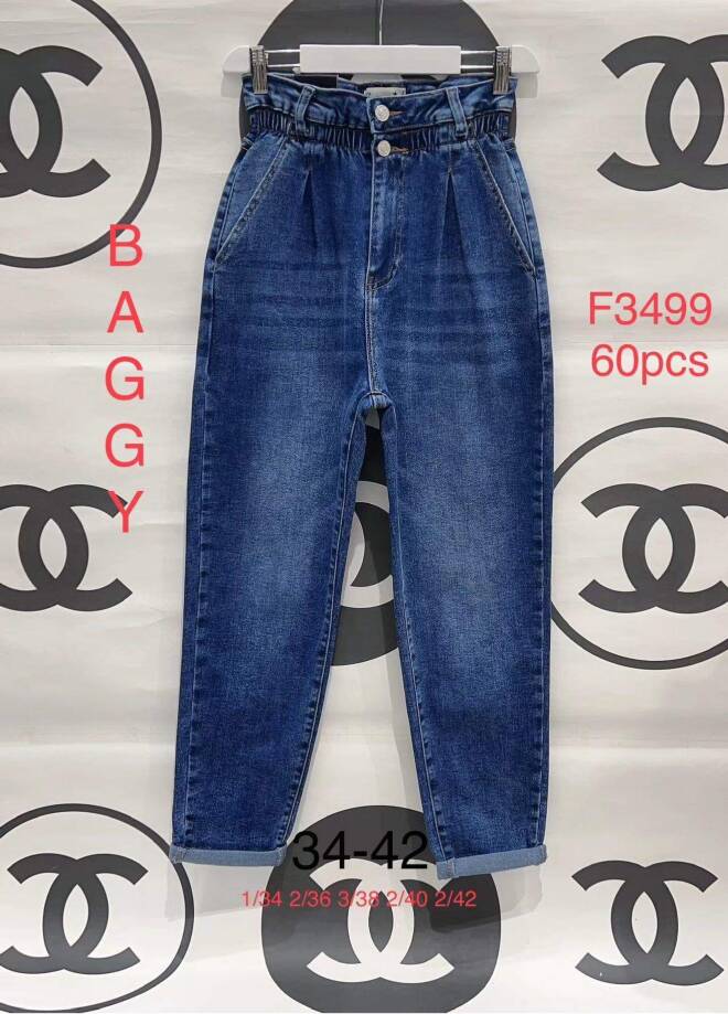 Jeansy damskie F3499 1 kolor  34-42 1