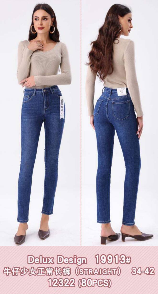 Jeansy damskie 19913 1 kolor  34-42 1