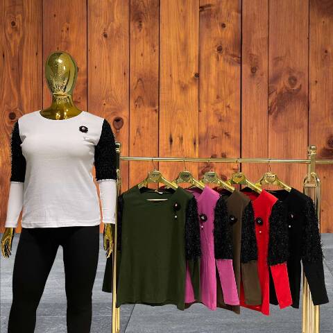 Bluzka damskie 8106 1 kolor Standard (Towar Tureckie)