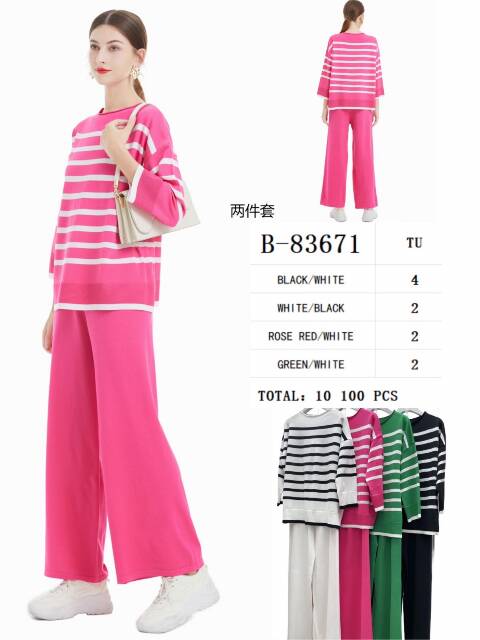 Komplet damskie B-83671 Mix kolor Standard