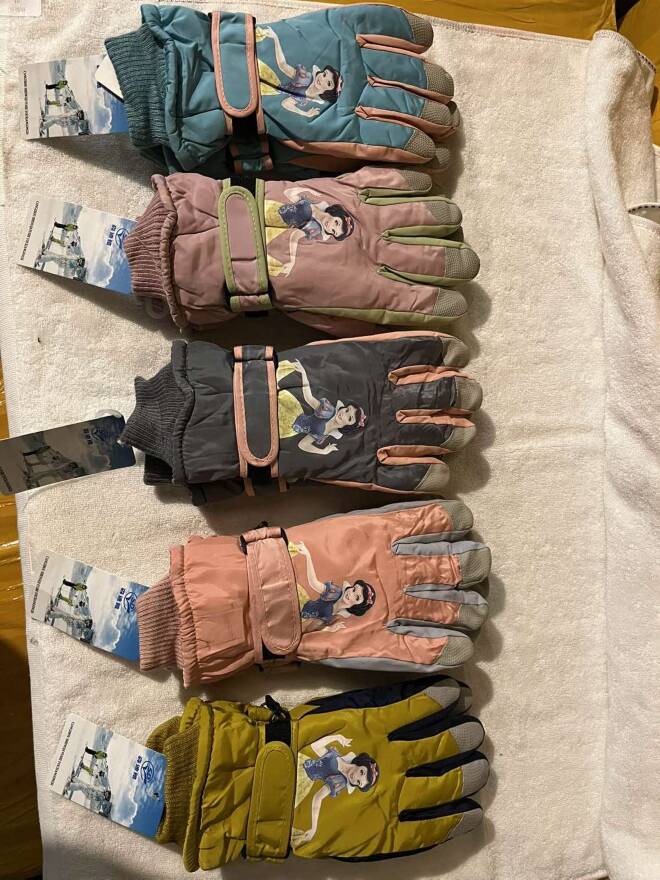 Rękawiczki narciarskie dziecięce 0029 Mix KOLOR  Standard