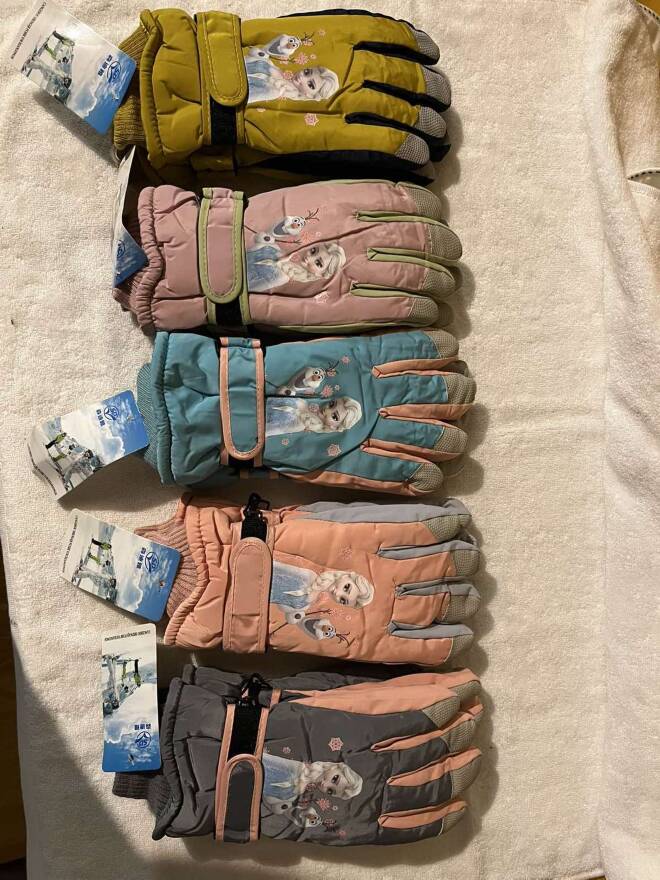 Rękawiczki narciarskie dziecięce 0030 Mix KOLOR  Standard 1