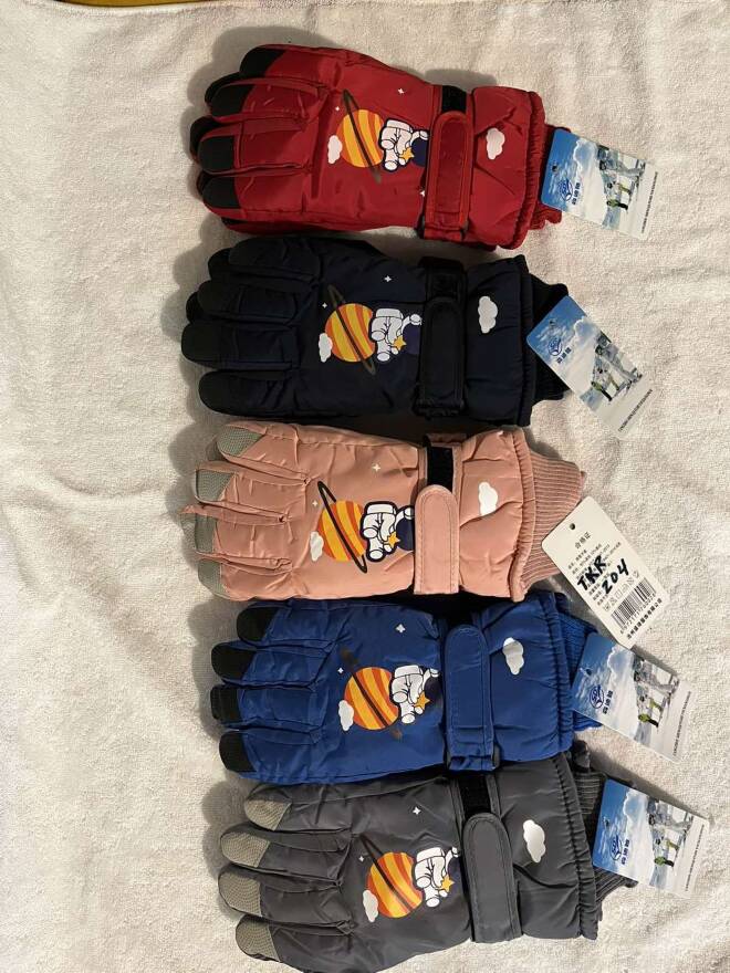 Rękawiczki narciarskie dziecięce 0032 Mix KOLOR  Standard